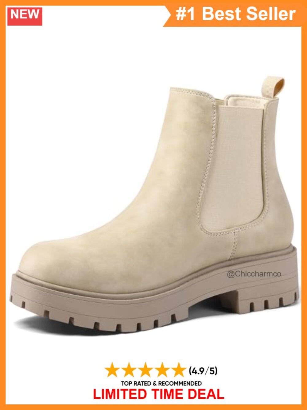 Chelsea Ankle Boots Low Block Heel Slip-On Elastic Booties